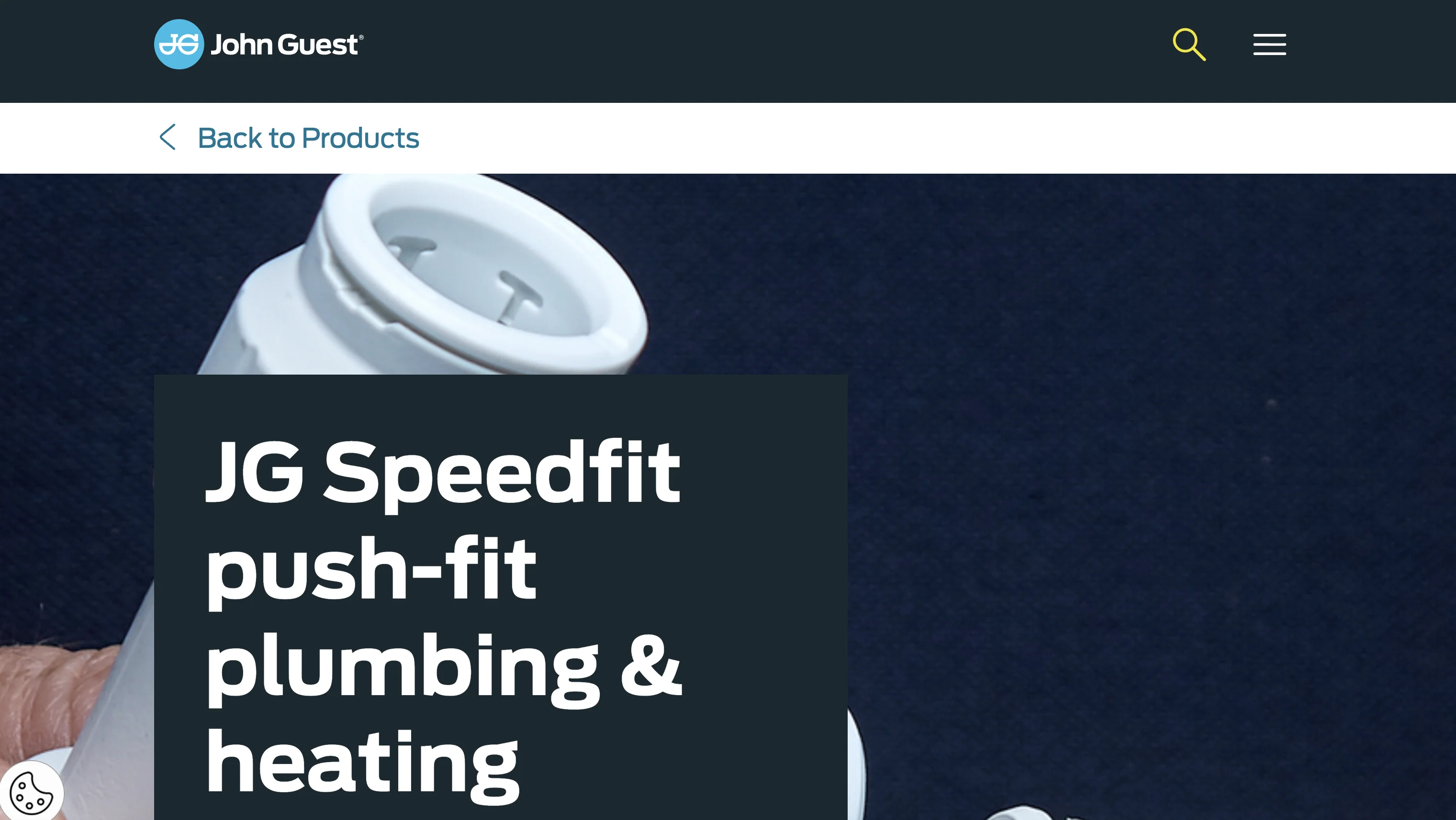 JG Speedfit website screenshot